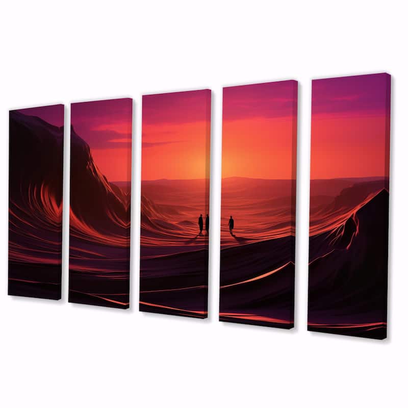 Designart "Islam Art The Sacred I" Islamic Multipanel Canvas Wall Art